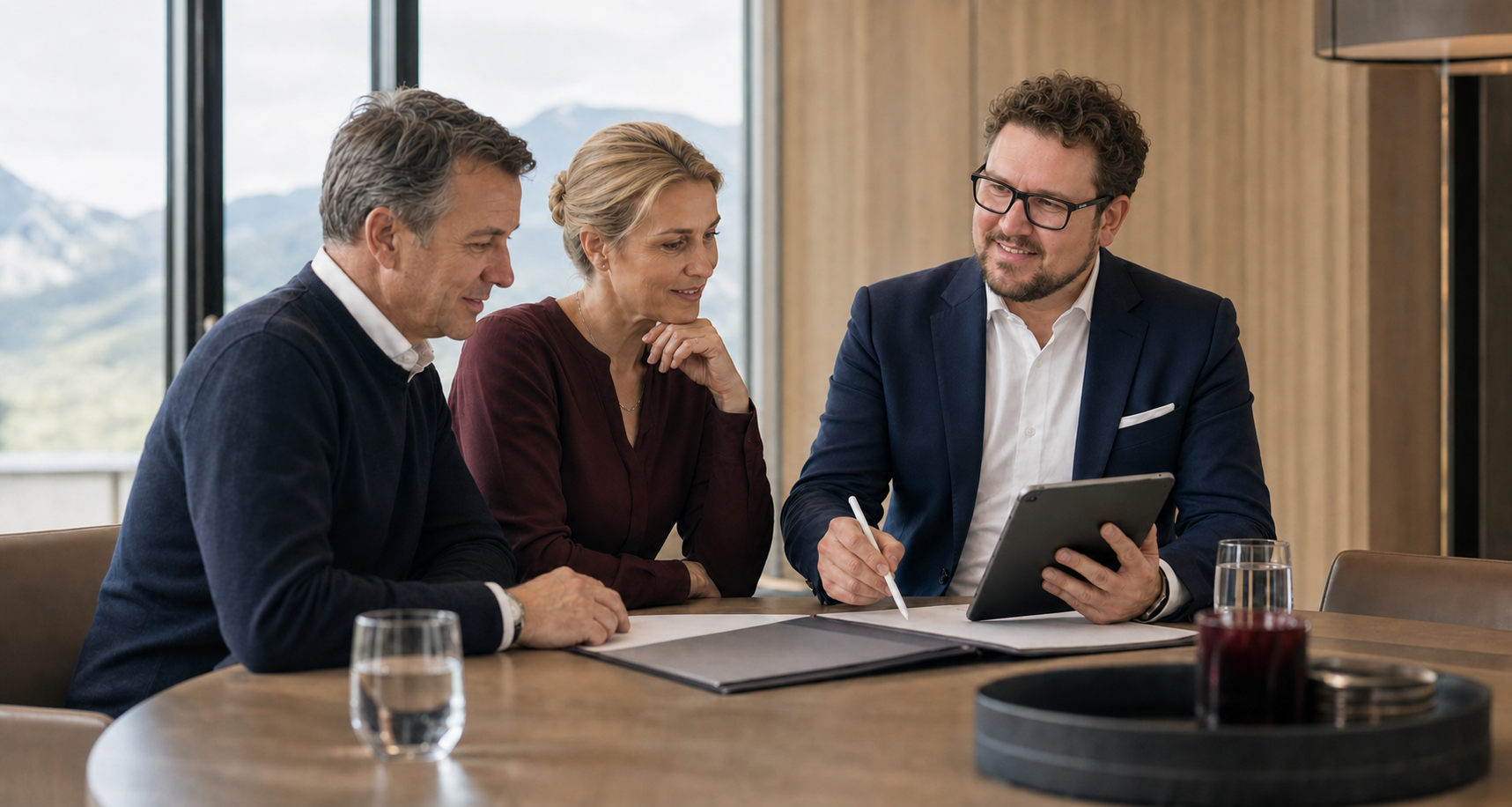 Julian Krusche im persönlichen Beratungsgespräch mit Mandanten